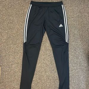 Adidas black and white athletic track pants size small